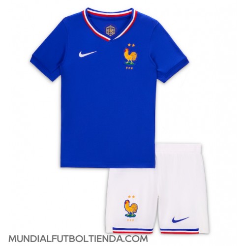 Camiseta Francia Primera Equipación Replica Eurocopa 2024 para niños mangas cortas (+ Pantalones cortos)